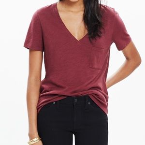 Madewell Whisper Cotton V-Neck Pocket Tee